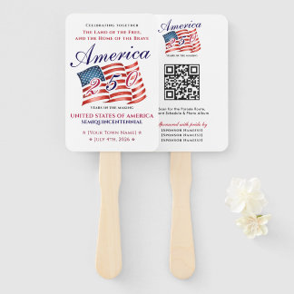 Leque America 250 Presente Patriótico Semiquincentenário