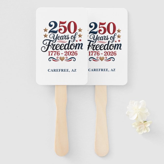 Leque America's 250th Anniversary Party (Frente e Verso)