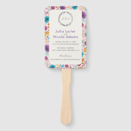 Leque Amor em Flor Romance Floral Rosa Roxo Casamento