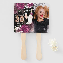 Leque Aniversário de 30 anos de Foto Personalizada do Lu