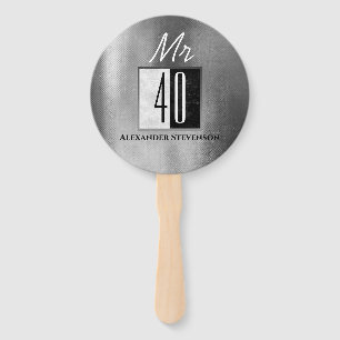 Leque Aniversário de 40 anos, Sr 40, Preto e Branco