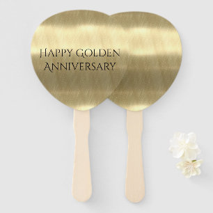 Leque Aniversário dourado