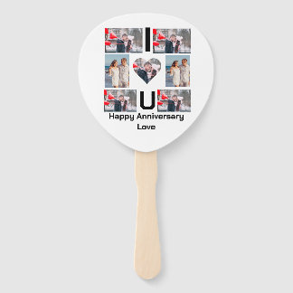 Leque Aniversário Personalizado Amo-te à Colagem Fotográ
