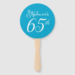 Leque Aqua Blue Cheers para 65 anos 65 Festa de aniversá