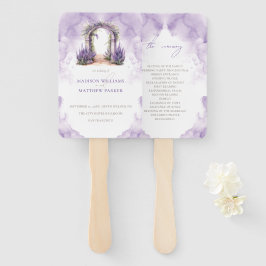 Leque Arca de Lavanda do Programa de Casamento de Jardim