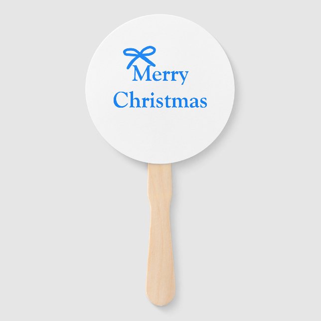 Leque Arco azul feliz família natalícia presentes simple (Frente)