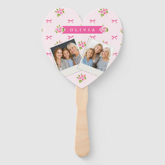 Leque Arco Floral Feminino Cor-de-Rosa Personalizado Coq