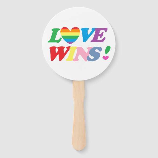 Leque Arco-íris Amor Vence LGBT (Frente)