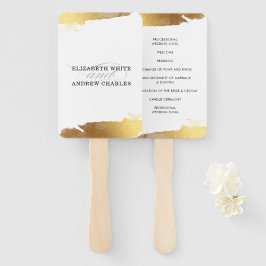 Leque Arestas de ouro luxo modernas do PROGRAMA WEDDING