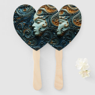 Leque Arte 3D da Mulher Moonlit