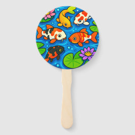 Leque Arte de Lagoa de Koi