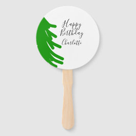 Leque Árvore de Natal verde feliz aniversário Dezembro i