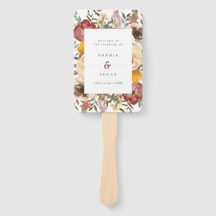 Leque Autumn Blooms Burgundy & Orange Wedage Program