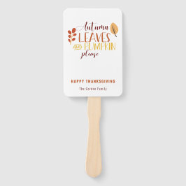 Leque Autumn Deixa Pumpkin Feliz Ação de Graças