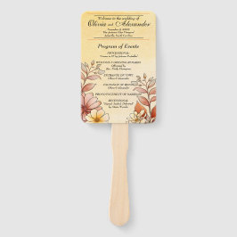 Leque Autumn Watercolor Floral Terracotta