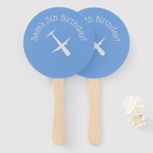 Leque Avião personalizado azul