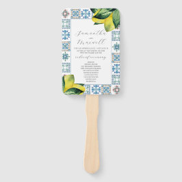 Leque Azulejo Amalfi para Programas de Casamento de Core