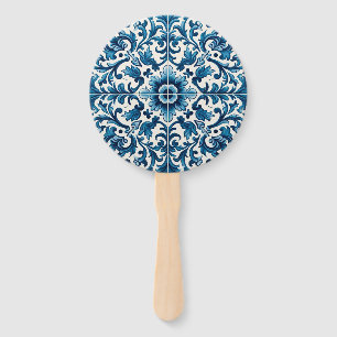 Leque Azulejo azul português