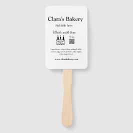 Leque Bagaço de padaria adiciona ingredientes feitos com