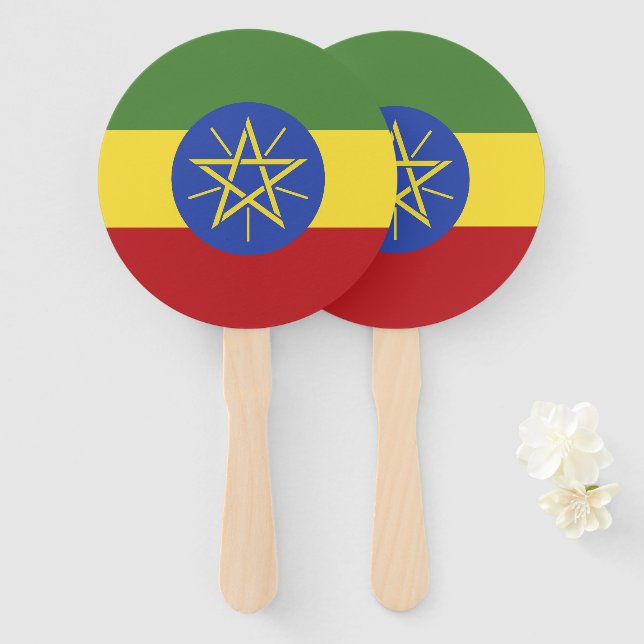 Leque Bandeira da Etiópia (Frente e Verso)