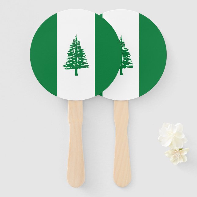 Leque Bandeira da Ilha Norfolk (Frente e Verso)