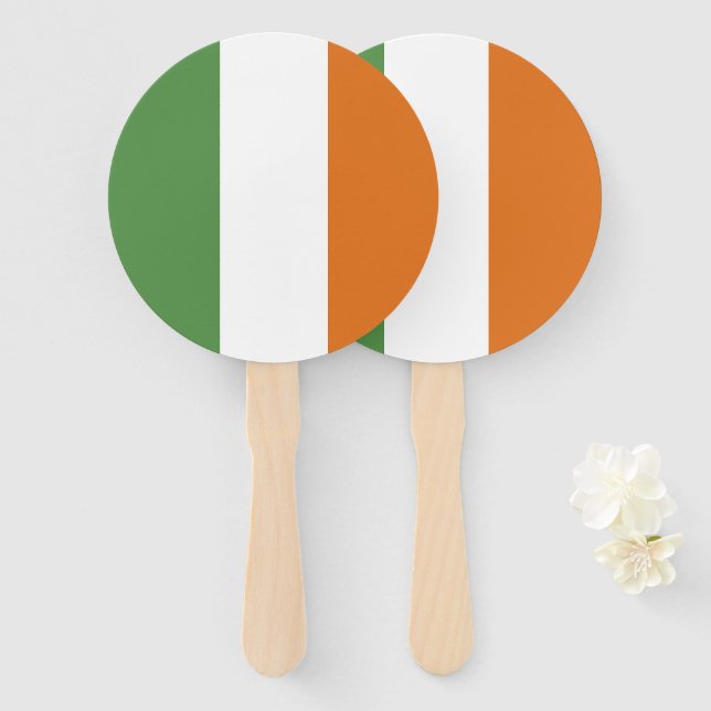 Leque Bandeira da Irlanda (Frente e Verso)
