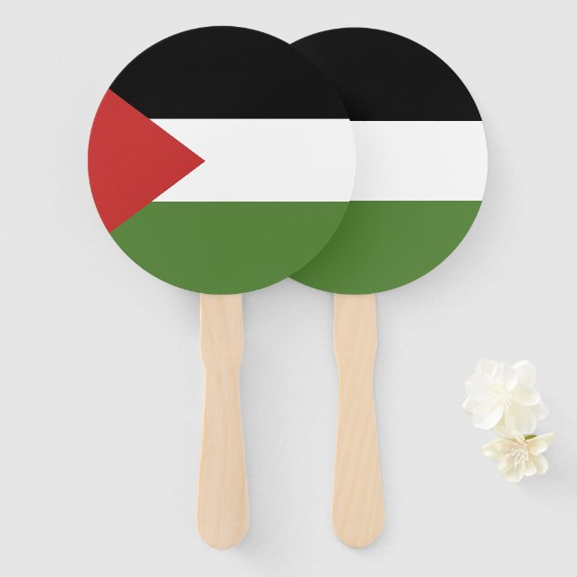 Leque bandeira da Palestina (Frente e Verso)