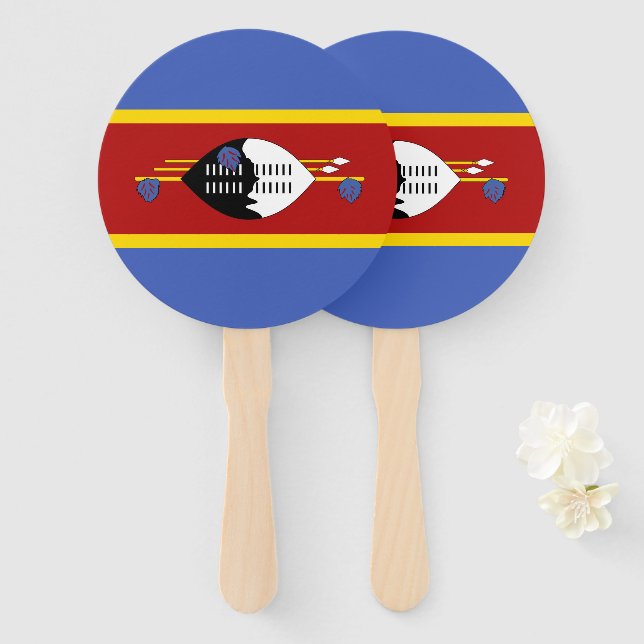 Leque Bandeira da Suazilândia (Frente e Verso)