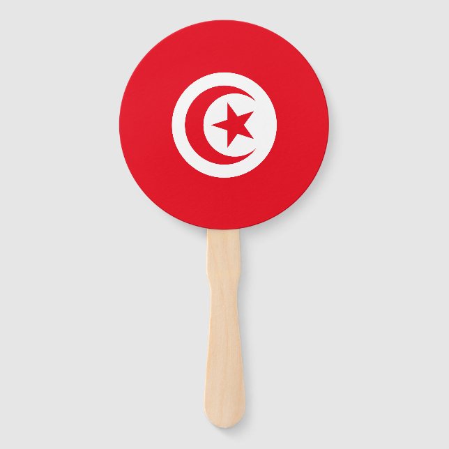 Leque Bandeira da Tunísia (Frente)