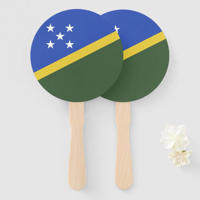 Leque bandeira das Ilhas Salomão (Frente e Verso)