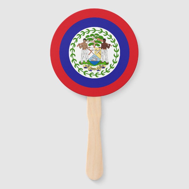 Leque Bandeira de Belize (Frente)