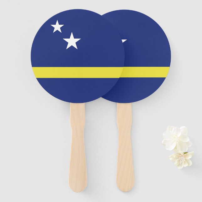 Leque Bandeira de Curaçao (Frente e Verso)