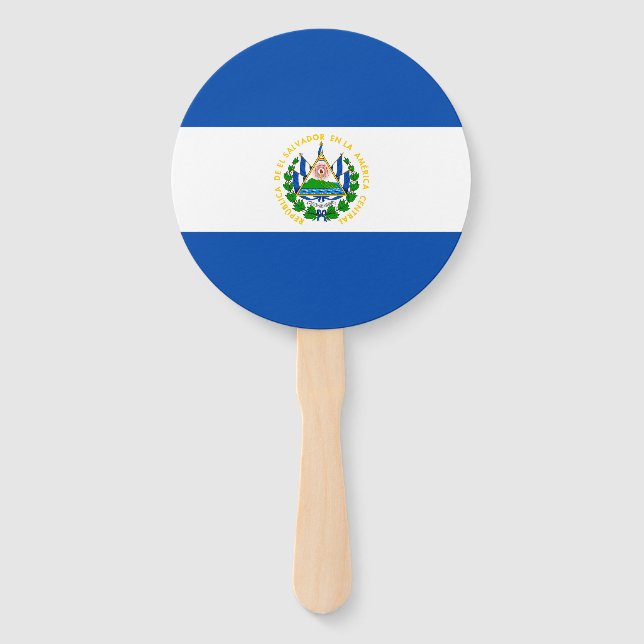 Leque Bandeira de El Salvador (Frente)