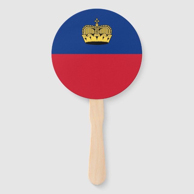 Leque Bandeira de Liechtenstein (Frente)