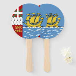 Leque Bandeira de Pierre e Miquelon santo