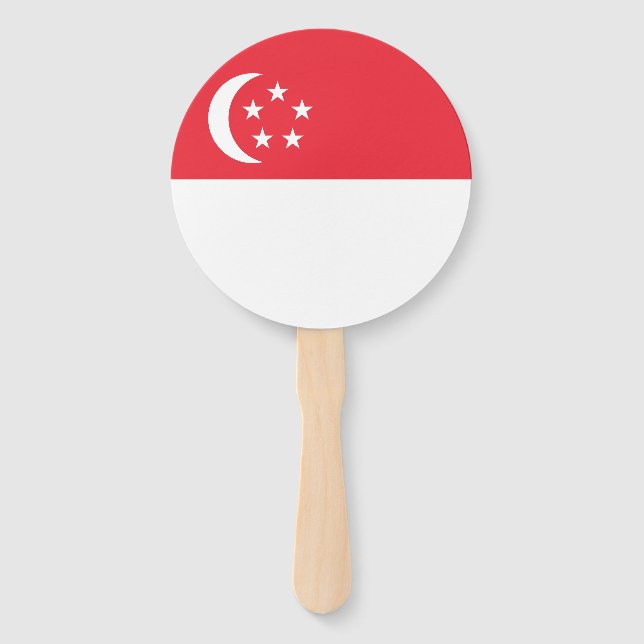 Leque Bandeira de Singapura (Frente)