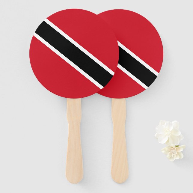 Leque Bandeira de Trinidad e Tobago (Frente e Verso)