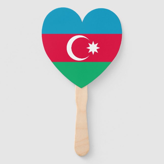 Leque Bandeira do Azerbaijão Patriótico (Frente)
