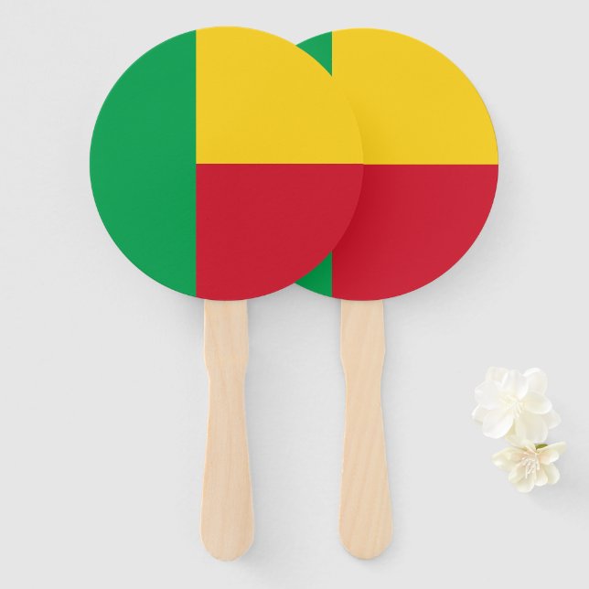 Leque Bandeira do Benim (Frente e Verso)