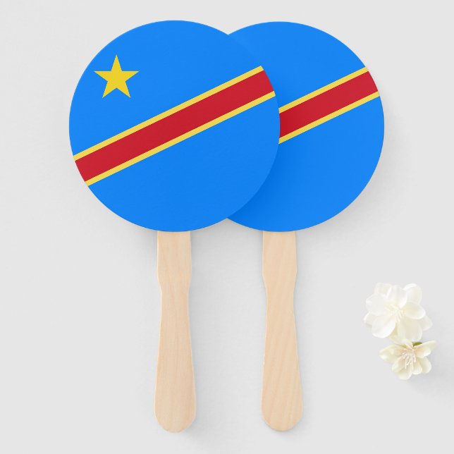 Leque Bandeira do Congo (Frente e Verso)