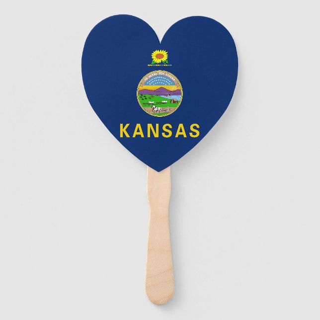 Leque Bandeira do Estado do Kansas (Frente)