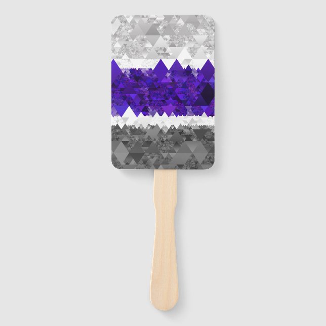 Leque Bandeira do Orgulho Boho Geométrico Mod Retro Grey (Frente)