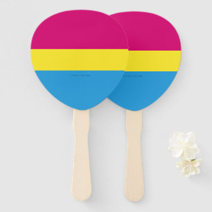 Leque bandeira do orgulho pansexual SlipperyJoe rosa âmb