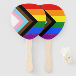Leque Bandeira do Orgulho Progressivo SlipperyJoe's seis