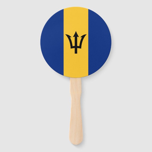Leque Bandeira Patriótica de Barbados (Frente)