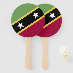 Leque bandeira santo Kitts e Nevis