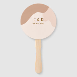 Leque Beige boho curvy orange wedding name date