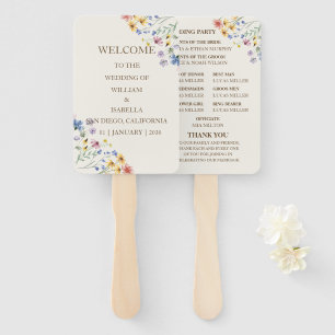 Leque Beige Pastel Wildflower