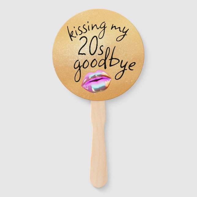 Leque Beijar meu "20s" Adeus Personalizado (Verso)