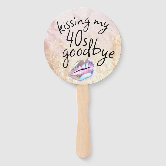 Leque Beijar meu "40s" Adeus Personalizado (Verso)